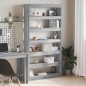 Mobile per libri/divisorio per stanze in rovere nero 100x30x198 cm in legno ingegnerizzato