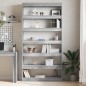 Mobile per libri/divisorio per stanze in rovere nero 100x30x198 cm in legno ingegnerizzato