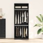 vidaXL Armadio in rovere nero - 80 x 50 x 200 cm, fatto in legno ingegnerizzato vidaXL Armadio in rovere nero - 80 x 50 x 200 cm, fatto in legno ingegnerizzato