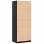 vidaXL Armadio in rovere nero - 80 x 50 x 200 cm, fatto in legno ingegnerizzato vidaXL Armadio in rovere nero - 80 x 50 x 200 cm, fatto in legno ingegnerizzato