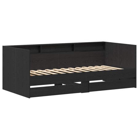 vidaXL Struttura per Letto Giorno con Cassetti Grigio Calcestruzzo 90x200 cm Legno Ingegnerizzato