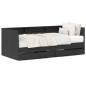 vidaXL Struttura per Letto Giorno con Cassetti Grigio Calcestruzzo 90x200 cm Legno Ingegnerizzato