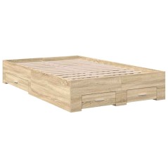 vidaXL Struttura letto rovere Sonoma 140x200 cm legno ingegnerizzato