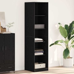Armadio vidaXL Nero Rovere 50x50x200 cm in legno ingegnerizzato