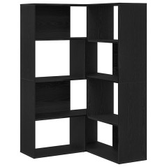 Armadio Angolare vidaXL Nero Rovere 140x30x140 cm Legno ingegnerizzato