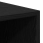 vidaXL Armadio in Rovere Nero 30 x 50 x 200 cm – fatto in legno ingegnerizzato.
