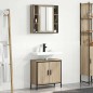 vidaXL Set di Mobili da Bagno 2 Pezzi Rovere ingegnerizzato