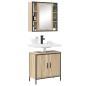 vidaXL Set di Mobili da Bagno 2 Pezzi Rovere ingegnerizzato