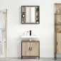 vidaXL Set di Mobili da Bagno 2 Pezzi Rovere ingegnerizzato