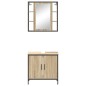 vidaXL Set di Mobili da Bagno 2 Pezzi Rovere ingegnerizzato