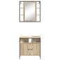 vidaXL Set Armadietti Bagno 2 Pezzi Rovere Legno Ingegnerizzato