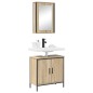 vidaXL Set di mobili per bagno 2 pezzi in quercia ingegnerizzata vidaXL Set di mobili per bagno 2 pezzi in quercia ingegnerizzata