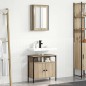 vidaXL Set di Armadietti per Bagno a 2 Pezzi Rovere Ingegnerizzato vidaXL Set di Armadietti per Bagno a 2 Pezzi Rovere Ingegnerizzato
