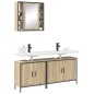 vidaXL Set di Mobili da Bagno a 3 Pezzi in Rovere Sonoma Legno Ingegnerizzato vidaXL Set di Mobili da Bagno a 3 Pezzi in Rovere Sonoma Legno Ingegnerizzato