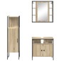 vidaXL Set di Mobili da Bagno in 3 Pezzi in Rovere Chiaro in Legno Ingegnerizzato vidaXL Set di Mobili da Bagno in 3 Pezzi in Rovere Chiaro in Legno Ingegnerizzato