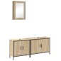 vidaXL Set di Mobili per Bagno in 3 Pezzi Rovere in Legno Ingegnerizzato vidaXL Set di Mobili per Bagno in 3 Pezzi Rovere in Legno Ingegnerizzato