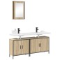 vidaXL Set di Mobili per Bagno in 3 Pezzi Rovere in Legno Ingegnerizzato vidaXL Set di Mobili per Bagno in 3 Pezzi Rovere in Legno Ingegnerizzato