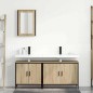 vidaXL Set di Mobili per Bagno in 3 Pezzi Rovere in Legno Ingegnerizzato vidaXL Set di Mobili per Bagno in 3 Pezzi Rovere in Legno Ingegnerizzato