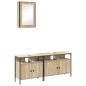 Set di Armadi da Bagno vidaXL in 3 Pezzi in Legno Ingegnerizzato in Rovere Sonoma Set di Armadi da Bagno vidaXL in 3 Pezzi in Legno Ingegnerizzato in Rovere Sonoma
