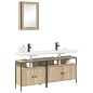 Set di Armadi da Bagno vidaXL in 3 Pezzi in Legno Ingegnerizzato in Rovere Sonoma Set di Armadi da Bagno vidaXL in 3 Pezzi in Legno Ingegnerizzato in Rovere Sonoma