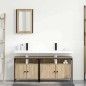 Set di Armadi da Bagno vidaXL in 3 Pezzi in Legno Ingegnerizzato in Rovere Sonoma Set di Armadi da Bagno vidaXL in 3 Pezzi in Legno Ingegnerizzato in Rovere Sonoma