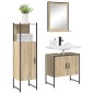 Set di Mobili per Bagno 3 Pezzi in Legno Ingegnerizzato Sonoma Oak