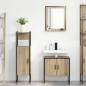 Set di Mobili per Bagno 3 Pezzi in Legno Ingegnerizzato Sonoma Oak