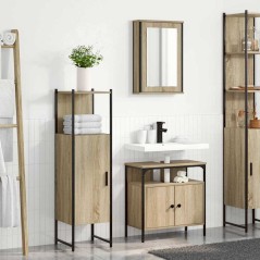 vidaXL Set di Mobili da Bagno da 3 pezzi in Rovere Sonoma Legno Ingegnerizzato