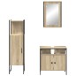 vidaXL Set di Mobili da Bagno da 3 pezzi in Rovere Sonoma Legno Ingegnerizzato