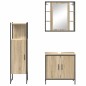 vidaXL Set di mobili da bagno 3 pezzi Rovere Sonoma in legno ingegnerizzato vidaXL Set di mobili da bagno 3 pezzi Rovere Sonoma in legno ingegnerizzato