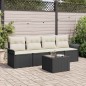 vidaXL Set Giardino 5 Pezzi con Cuscini - Rattan Sintetico Neri