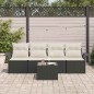 vidaXL Set Giardino 5 Pezzi con Cuscini - Rattan Sintetico Neri