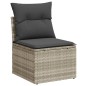 vidaXL Set di divani da giardino 5 pezzi con cuscini – Polirattan grigio chiaro vidaXL Set di divani da giardino 5 pezzi con cuscini – Polirattan grigio chiaro