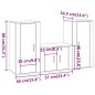 Set Mobili Porta TV 3 pz Rovere Marrone in Legno Multistrato Set Mobili Porta TV 3 pz Rovere Marrone in Legno Multistrato