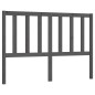 Testiera per Letto Grigia 146x4x100 cm Legno Massello di Pino
