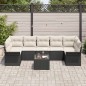 vidaXL Set di divani da giardino , 8 pezzi con cuscini in rattan nero