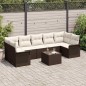 vidaXL Set da Giardino di 8 Pezzi con Cuscini in Rattan Sintetico Marrone vidaXL Set da Giardino di 8 Pezzi con Cuscini in Rattan Sintetico Marrone