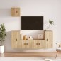 Set di Mobili Porta TV 5 pz Rovere Sonoma in Legno Multistrato Set di Mobili Porta TV 5 pz Rovere Sonoma in Legno Multistrato