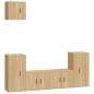 Set di Mobili Porta TV 5 pz Rovere Sonoma in Legno Multistrato Set di Mobili Porta TV 5 pz Rovere Sonoma in Legno Multistrato