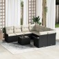 vidaXL Set di divani da giardino a 9 pezzi con cuscini neri in rattan resina