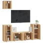 Set di Mobili Porta TV 5 pz Rovere Sonoma in Legno Multistrato Set di Mobili Porta TV 5 pz Rovere Sonoma in Legno Multistrato