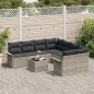 vidaXL Set di divani da giardino con 9 pezzi e cuscini grigio chiaro vidaXL Set di divani da giardino con 9 pezzi e cuscini grigio chiaro