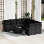 vidaXL Set di divani da giardino 9 pezzi con cuscini in polyrattan nero vidaXL Set di divani da giardino 9 pezzi con cuscini in polyrattan nero