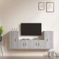 Set di Mobili Porta TV 4 pz Grigio Sonoma in Legno Multistrato Set di Mobili Porta TV 4 pz Grigio Sonoma in Legno Multistrato