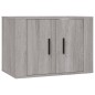 Set di Mobili Porta TV 4 pz Grigio Sonoma in Legno Multistrato Set di Mobili Porta TV 4 pz Grigio Sonoma in Legno Multistrato
