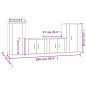 Set di Mobili Porta TV 4 pz Grigio Sonoma in Legno Multistrato Set di Mobili Porta TV 4 pz Grigio Sonoma in Legno Multistrato