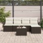 vidaXL Set Salotto da Giardino 5 Pezzi con Cuscini Grigi in Rattan Polietilene