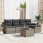 vidaXL Set di divani da giardino in 5 pezzi con cuscini neri in rattan sintetico.