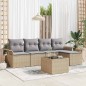 vidaXL Set da Giardino 6 Pezzi con Cuscini Neri in Rattan Sintetico.