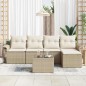 vidaXL Set da Giardino 6 Pezzi con Cuscini Marroni in Rattan Sintetico